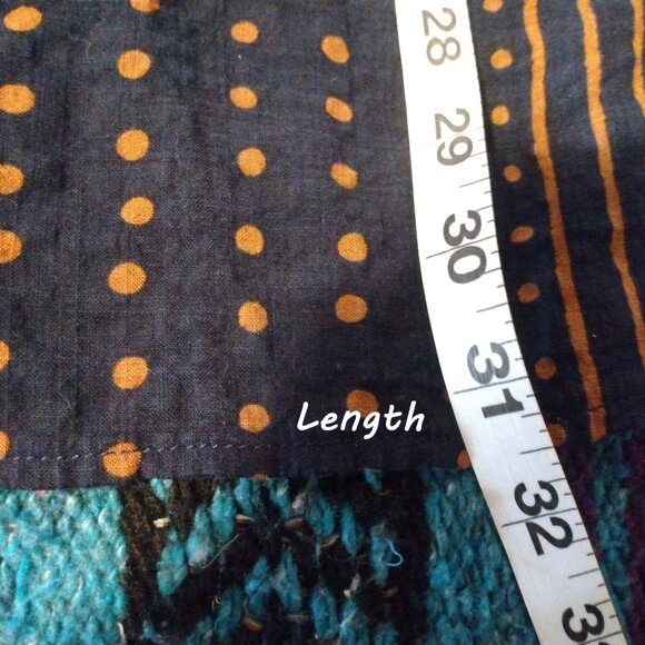 Vatpave XXL Navy Geometric Stripe Shirt | Boho Resortcore Vacation Button Up - Picture 6 of 6